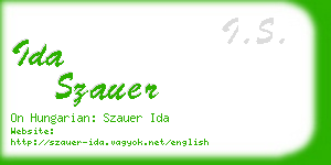 ida szauer business card